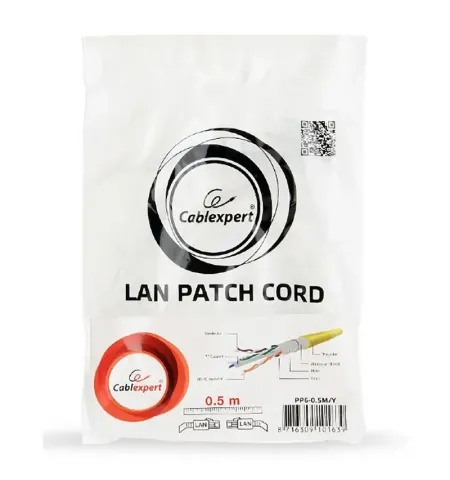 Patch cord Cablexpert PP6-5M/Y, Cat6 FTP , 5m, Galben