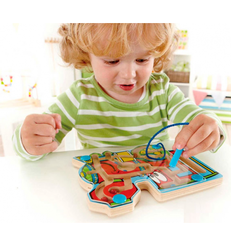 Hape E1701A Деревянный Поезд Чу-Чу - Магнитный лабиринт-головоломка Hape E1701A Деревянный Поезд Чу-Чу - Магнитный лабиринт-головоломка