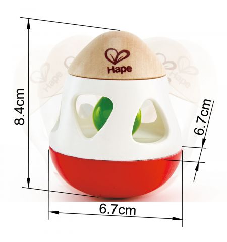 Hape E0016A Деревянная игрушка погремушка неваляшка "BELL RATTLE"
