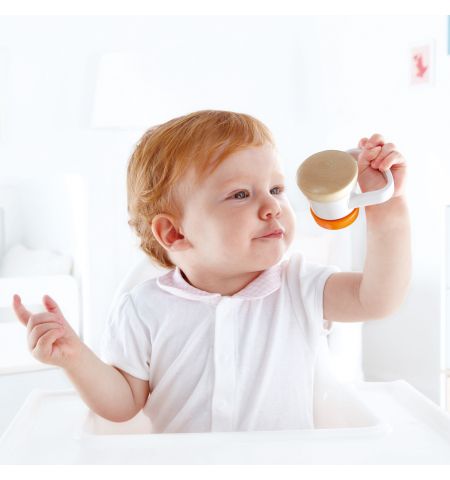 Hape E0017A  Деревянная игрушка погремушка трещотка "Ролик"