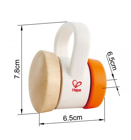 Hape E0017A  Деревянная игрушка погремушка трещотка "Ролик"