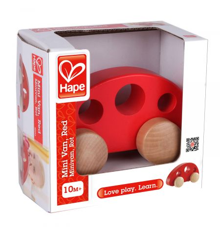 Hape E0052A  Деревянная игрушка "Машина минивен, красный"