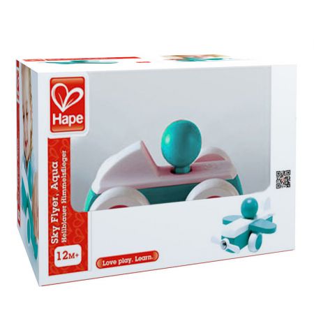 Hape E0066A  Деревянная игрушка. Самолетик Sky Flyer аква