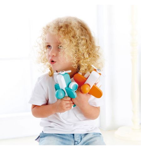 Hape E0066A  Деревянная игрушка. Самолетик Sky Flyer аква