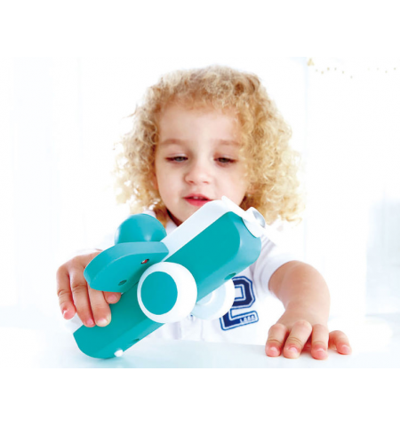 Hape E0066A  Деревянная игрушка. Самолетик Sky Flyer аква