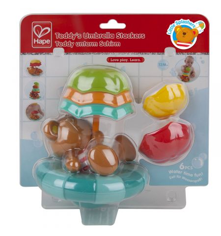 Hape E0203A  Игрушка для купания "Тедди с зонтиком"
