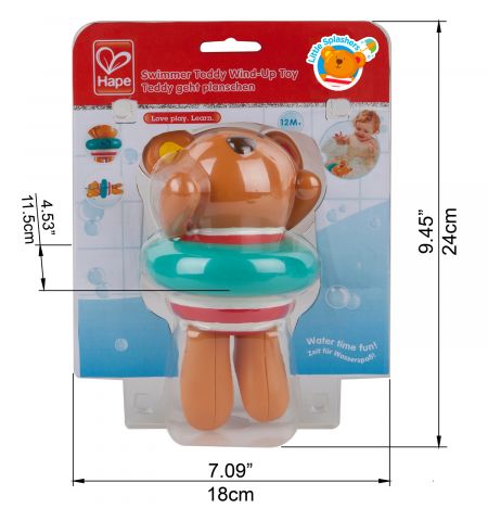 Hape E0204A Игрушка для купания "Тедди бодрый пловец"