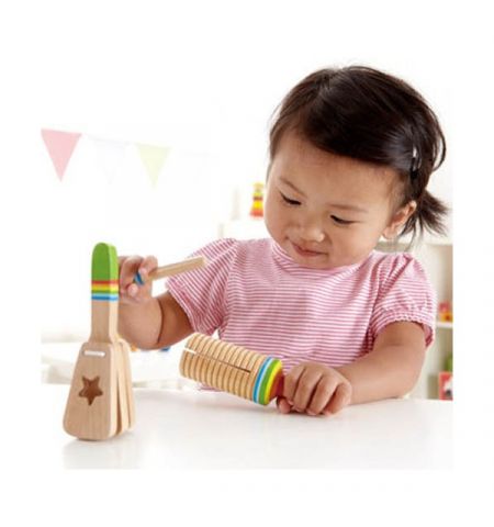 Hape E0301A Деревянная игрушка погремушка - Набор Деревянных Музыкальных Инструментов