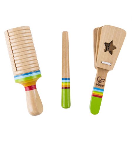 Hape E0301A Деревянная игрушка погремушка - Набор Деревянных Музыкальных Инструментов