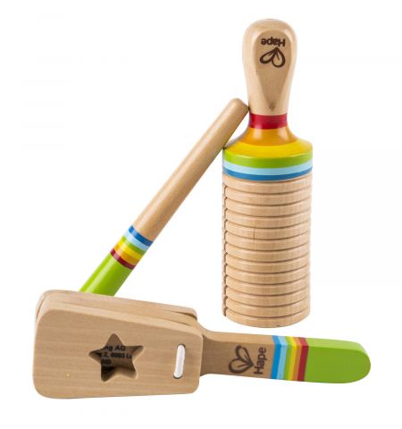 Hape E0301A Деревянная игрушка погремушка - Набор Деревянных Музыкальных Инструментов
