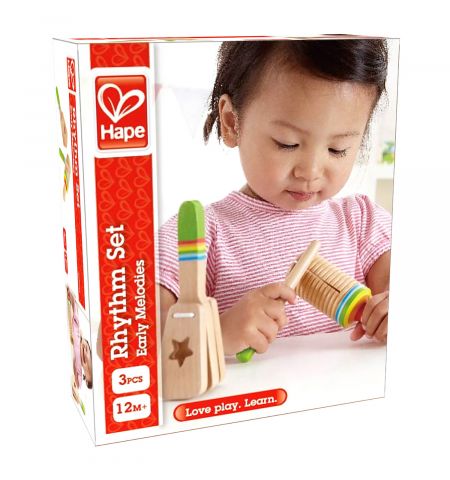 Hape E0301A Деревянная игрушка погремушка - Набор Деревянных Музыкальных Инструментов