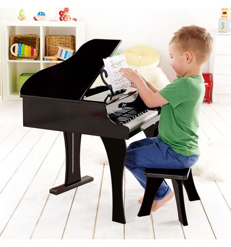 Hape E0320A Фортепиано со стульчиком, черное Hape E0320A Фортепиано со стульчиком, черное