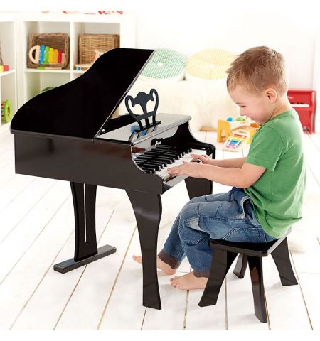 Hape E0320A Фортепиано со стульчиком, черное Hape E0320A Фортепиано со стульчиком, черное