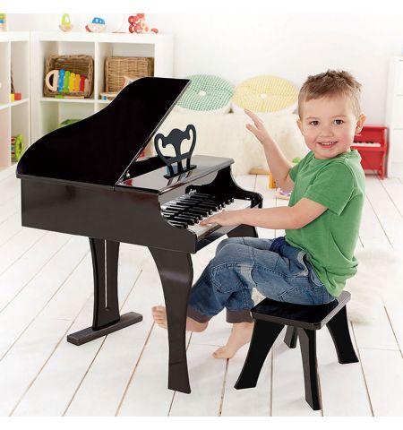 Hape E0320A Фортепиано со стульчиком, черное Hape E0320A Фортепиано со стульчиком, черное