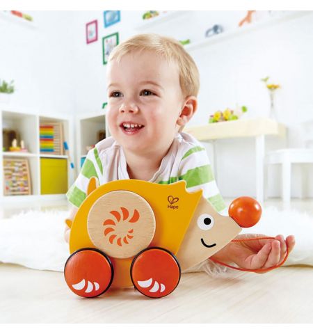 Hape E0350A Деревянная игрушка: Каталка Еж Hape E0350A Деревянная игрушка: Каталка Еж