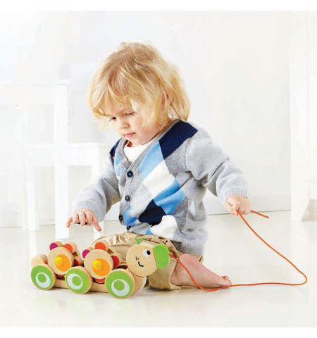 Hape E0351A Деревянная игрушка: Каталка - толкалка на палочке, гусеница Hape E0351A Деревянная игрушка: Каталка - толкалка на палочке, гусеница