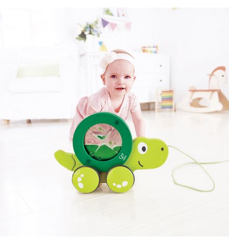 Hape E0354A Деревянная игрушка каталка "Черепаха Тито"  TITO PULL ALONG