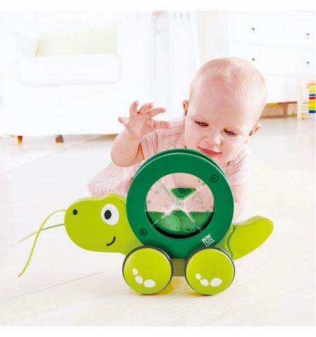 Hape E0354A Деревянная игрушка каталка "Черепаха Тито"  TITO PULL ALONG