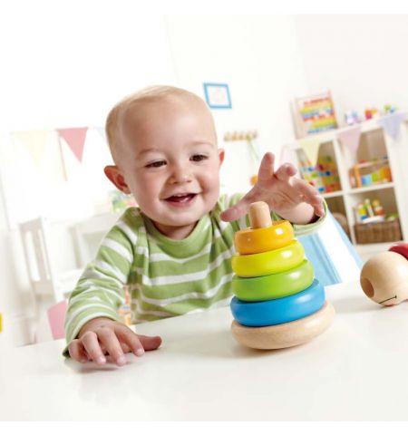 Hape E0400A Деревянная игрушка  - Пирамидка Клоун