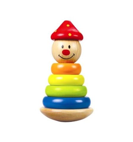 Hape E0400A Деревянная игрушка  - Пирамидка Клоун