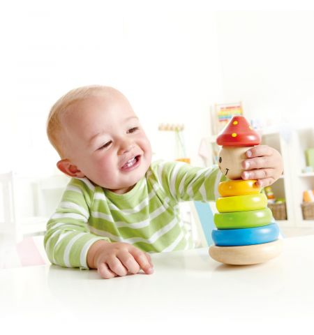 Hape E0400A Деревянная игрушка  - Пирамидка Клоун