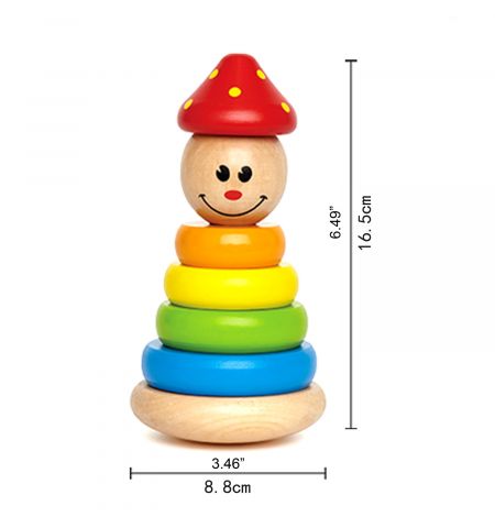 Hape E0400A Деревянная игрушка  - Пирамидка Клоун