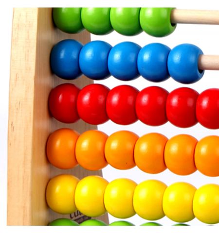 Hape E0412A Развивающая деревянная игрушка - Радужные счёты RAINBOW BEAD ABACUS