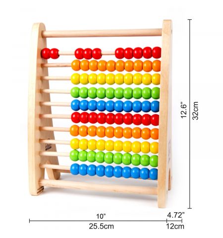 Hape E0412A Развивающая деревянная игрушка - Радужные счёты RAINBOW BEAD ABACUS