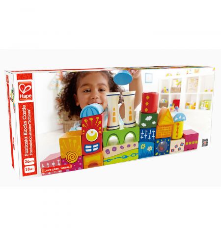 Hape E0418A Деревянная игрушка - Конструктор "Замок" из кубиков
