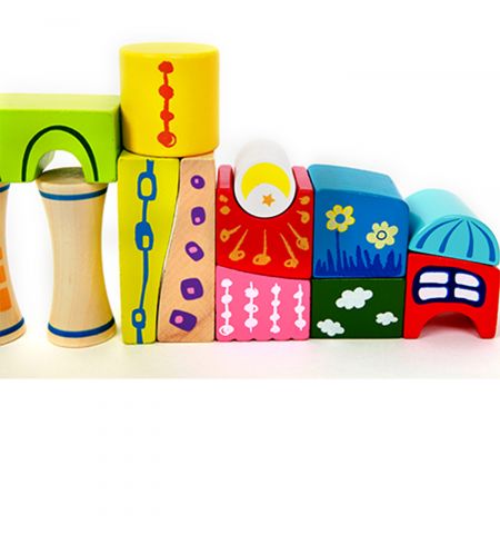 Hape E0418A Деревянная игрушка - Конструктор "Замок" из кубиков