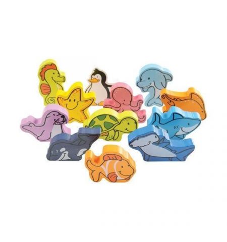 Hape E0902B Деревянная игрушка -  Набор подводный мир в тубусе