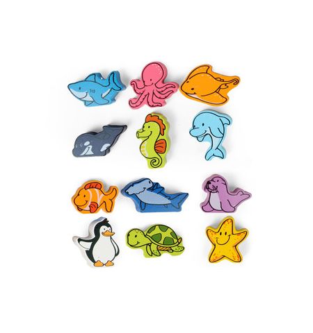 Hape E0902B Деревянная игрушка -  Набор подводный мир в тубусе