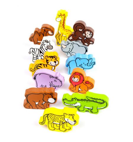 Hape E0903B Деревянная игрушка - Набор фигурок Звери Джунглей