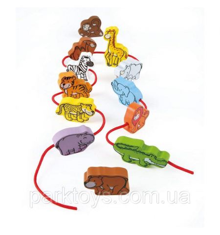 Hape E0903B Деревянная игрушка - Набор фигурок Звери Джунглей