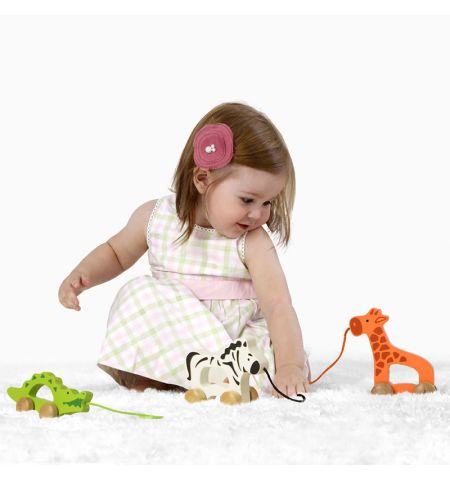 Hape E0906A  Деревянная игрушка каталка "Жираф"