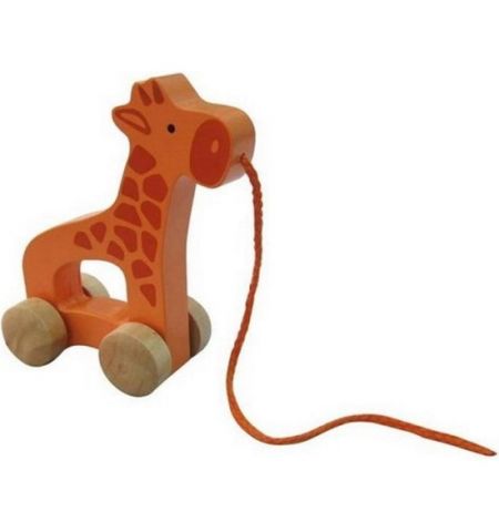 Hape E0906A  Деревянная игрушка каталка "Жираф"