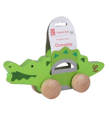 Hape E0907A Деревянная игрушка каталка "Крокодил"