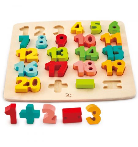 Hape E1550A Деревянная игрушка - Пазл вкладыш "Цифры"