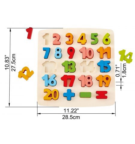 Hape E1550A Деревянная игрушка - Пазл вкладыш "Цифры"
