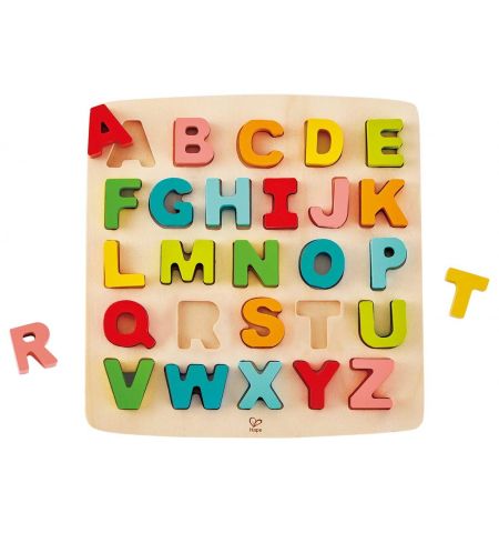 Hape E1551A  Деревянная игрушка - Пазл вкладыш "Буквы"