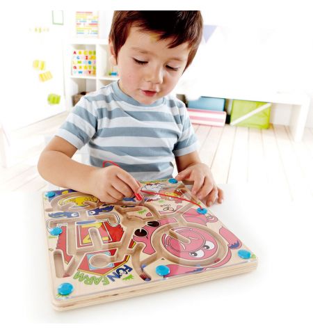 Hape E1702A Деревянная игрушка. Магнитный лабиринт Веселая ферма Hape E1702A Деревянная игрушка. Магнитный лабиринт Веселая ферма