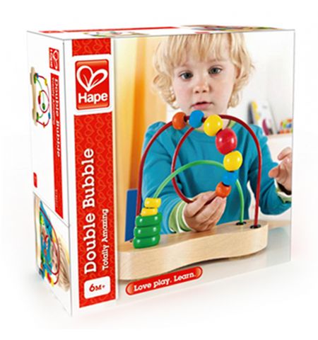 Hape E1801A Деревянная игрушка - Лабиринт "Двойной пузырь" DOUBLE BUBBLE