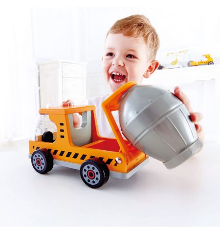 Hape E3018A Деревянная игрушка. Бетономешалка Hape E3018A Деревянная игрушка. Бетономешалка