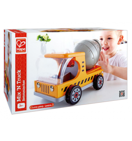 Hape E3018A Деревянная игрушка. Бетономешалка Hape E3018A Деревянная игрушка. Бетономешалка