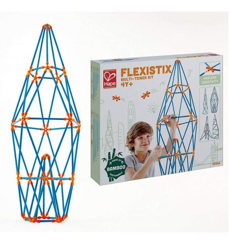 Hape E5566A Деревянная игрушка Flexistix - Строительный комплект. Конструктор:  Мульти Башня