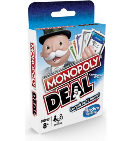 Hasbro Monopoly E3113  Настольная карточная игра Monopoly Deal  - Сделка Hasbro Monopoly E3113  Настольная карточная игра Monopoly Deal  - Сделка