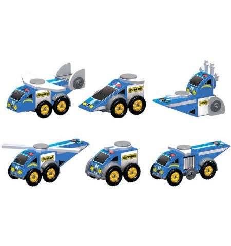 Magneticus BLO-002-02 Развивающий набор / конструктор Магнитный  6 в 1 «Полицейская техника» Magneticus BLO-002-02 Развивающий набор / конструктор Магнитный  6 в 1 «Полицейская техника»