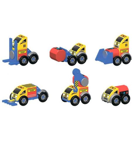 Magneticus BLO-002-04 Развивающий набор / конструктор Магнитный MAGNETICUS 6 в 1 строительная техника Magneticus BLO-002-04 Развивающий набор / конструктор Магнитный MAGNETICUS 6 в 1 строительная техника