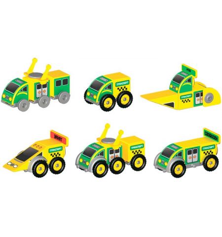 Magneticus BLO-002-07 Развивающий набор / конструктор Магнитный  6 в 1 Городской транспорт Magneticus BLO-002-07 Развивающий набор / конструктор Магнитный  6 в 1 Городской транспорт