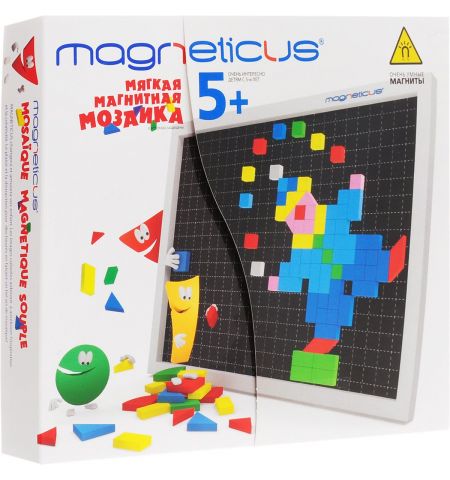 Magneticus MM-220 Развивающий набор / конструктор Магнитная мозаика 7 цветов, листок с примерами Magneticus MM-220 Развивающий набор / конструктор Магнитная мозаика 7 цветов, листок с примерами